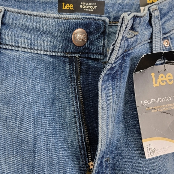 Lee Women's Legendary Bootcut Mid Rise Denim Blue Jeans Sz 14 Reg NEW - Picture 5 of 15